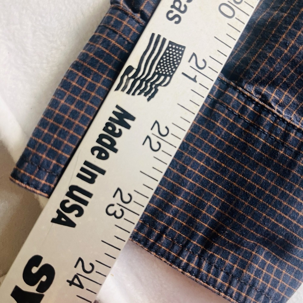 Duluth Trading Shirt Mens‎ M Blue Plaid Long Sleeve Button Down Casual Relaxed - Picture 7 of 10